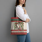 Aussie Sugar Glider Christmas Tote Bag Festive Knitted Pattern Inspired