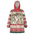 Aussie Sugar Glider Christmas Wearable Blanket Hoodie Festive Knitted Pattern Inspired