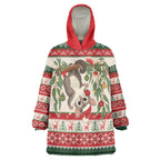 Aussie Sugar Glider Christmas Wearable Blanket Hoodie Festive Knitted Pattern Inspired