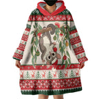 Aussie Sugar Glider Christmas Wearable Blanket Hoodie Festive Knitted Pattern Inspired