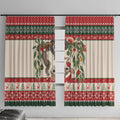 Aussie Sugar Glider Christmas Window Curtain Festive Knitted Pattern Inspired