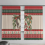 Aussie Sugar Glider Christmas Window Curtain Festive Knitted Pattern Inspired
