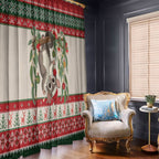 Aussie Sugar Glider Christmas Window Curtain Festive Knitted Pattern Inspired