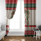 Aussie Sugar Glider Christmas Window Curtain Festive Knitted Pattern Inspired