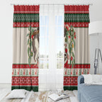 Aussie Sugar Glider Christmas Window Curtain Festive Knitted Pattern Inspired