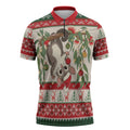 Aussie Sugar Glider Christmas Zipper Polo Shirt Festive Knitted Pattern Inspired