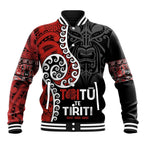 Honour The Treaty New Zealand Baseball Jacket Toitu Te Tiriti Ake!Ake!Ake!