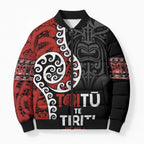 Honour The Treaty New Zealand Bomber Puffer Jacket Toitu Te Tiriti Ake Ake Ake - Aussie Hoodie