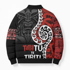 Honour The Treaty New Zealand Bomber Puffer Jacket Toitu Te Tiriti Ake Ake Ake - Aussie Hoodie