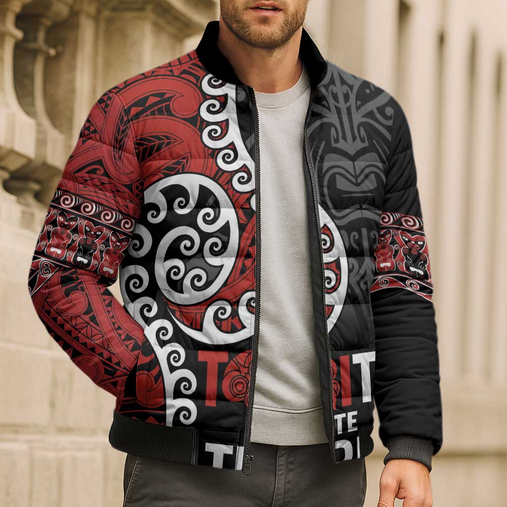 Honour The Treaty New Zealand Bomber Puffer Jacket Toitu Te Tiriti Ake Ake Ake - Aussie Hoodie