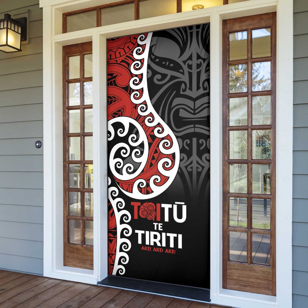 Honour The Treaty New Zealand Door Cover Toitu Te Tiriti Ake Ake Ake - Aussie Hoodie