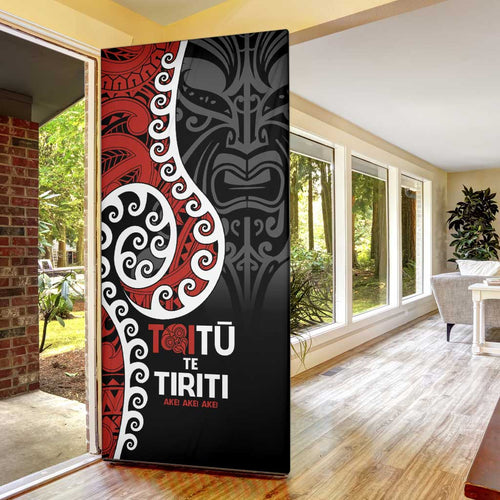 Honour The Treaty New Zealand Door Cover Toitu Te Tiriti Ake Ake Ake - Aussie Hoodie