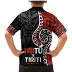 Honour The Treaty New Zealand Family Matching Mermaid Dress and Hawaiian Shirt Toitu Te Tiriti Ake!Ake!Ake!