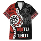 Honour The Treaty New Zealand Family Matching Short Sleeve Bodycon Dress and Hawaiian Shirt Toitu Te Tiriti Ake!Ake!Ake!
