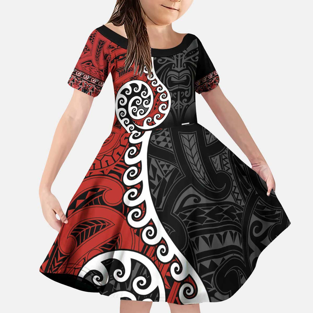 Honour The Treaty New Zealand Kid Short Sleeve Dress Toitu Te Tiriti Ake!Ake!Ake!