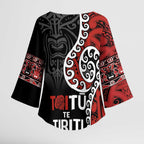 Honour The Treaty New Zealand Kimono Sleeve Blouse Toitu Te Tiriti Ake Ake Ake - Aussie Hoodie