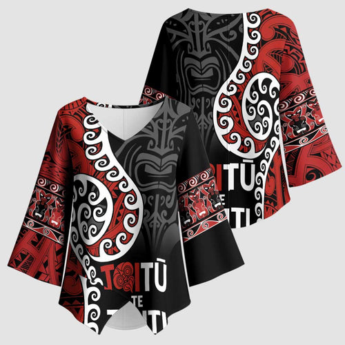 Honour The Treaty New Zealand Kimono Sleeve Blouse Toitu Te Tiriti Ake Ake Ake - Aussie Hoodie