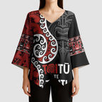 Honour The Treaty New Zealand Kimono Sleeve Blouse Toitu Te Tiriti Ake Ake Ake - Aussie Hoodie