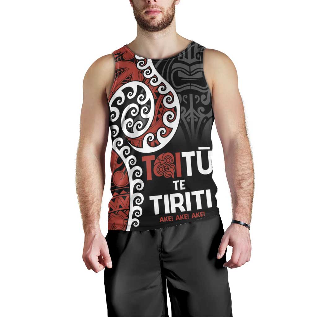 Honour The Treaty New Zealand Men Tank Top Toitu Te Tiriti Ake!Ake!Ake!