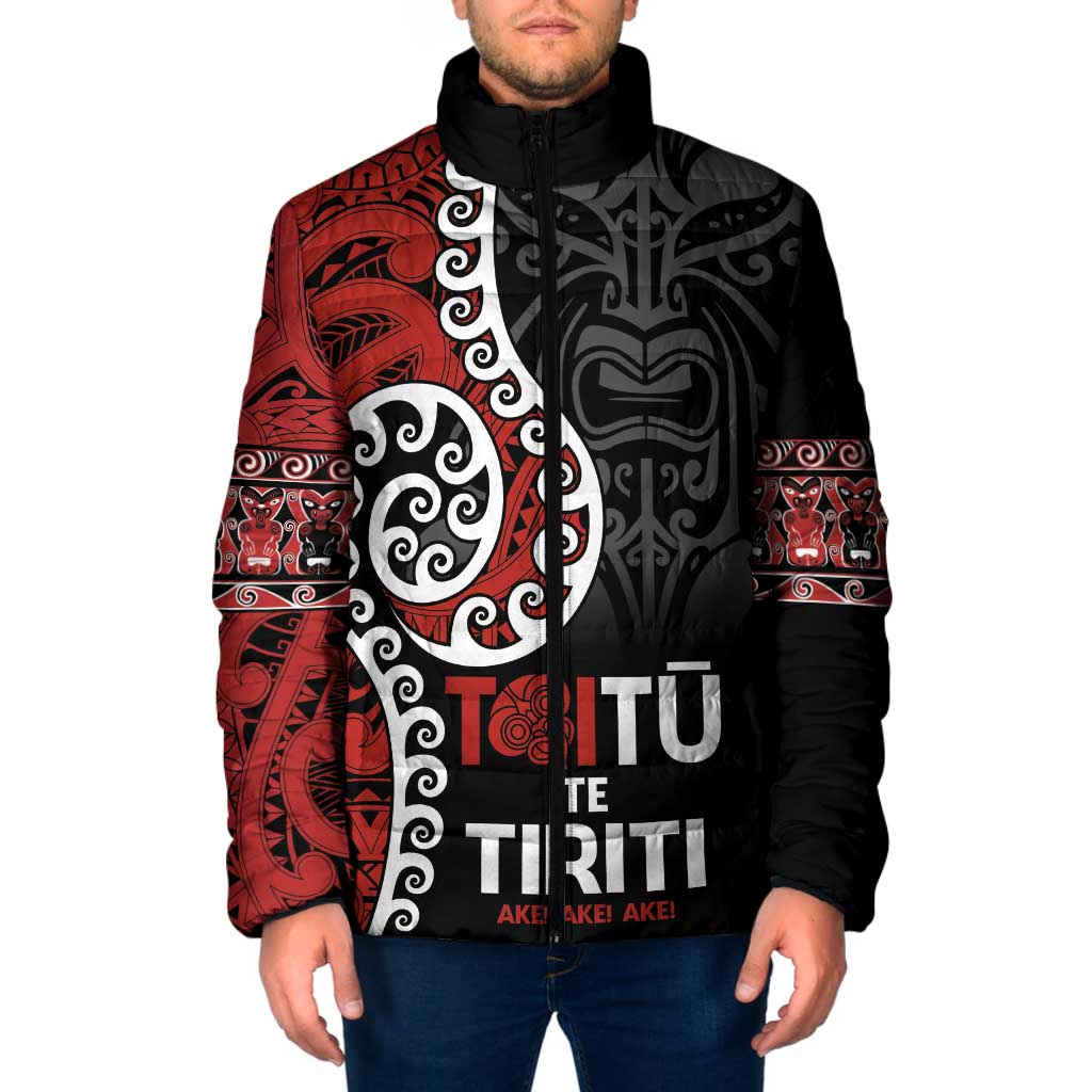 Honour The Treaty New Zealand Padded Jacket Toitu Te Tiriti Ake Ake Ake - Aussie Hoodie
