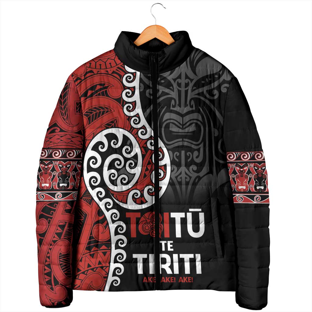 Honour The Treaty New Zealand Padded Jacket Toitu Te Tiriti Ake Ake Ake - Aussie Hoodie