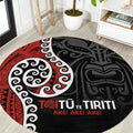 Honour The Treaty New Zealand Round Carpet Toitu Te Tiriti Ake!Ake!Ake!