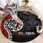 Honour The Treaty New Zealand Round Carpet Toitu Te Tiriti Ake!Ake!Ake!