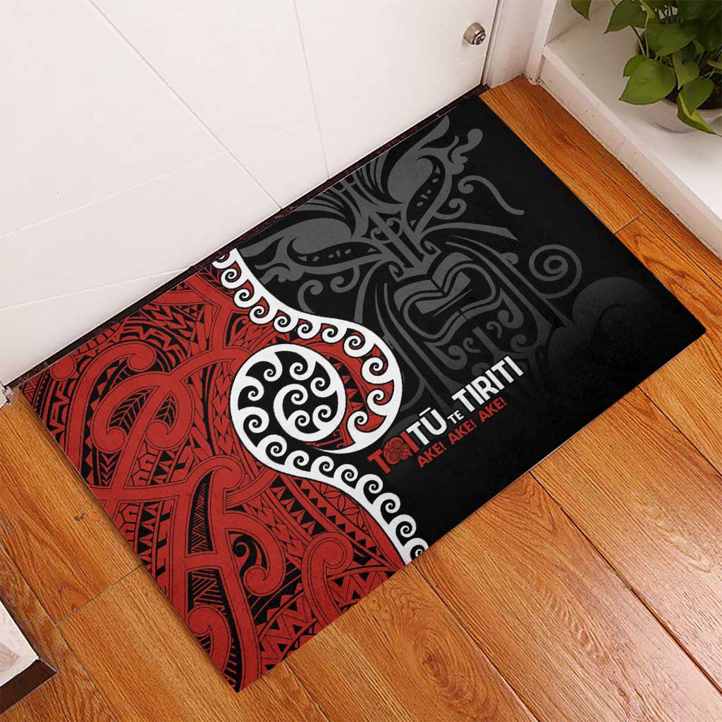 Honour The Treaty New Zealand Rubber Doormat Toitu Te Tiriti Ake!Ake!Ake!