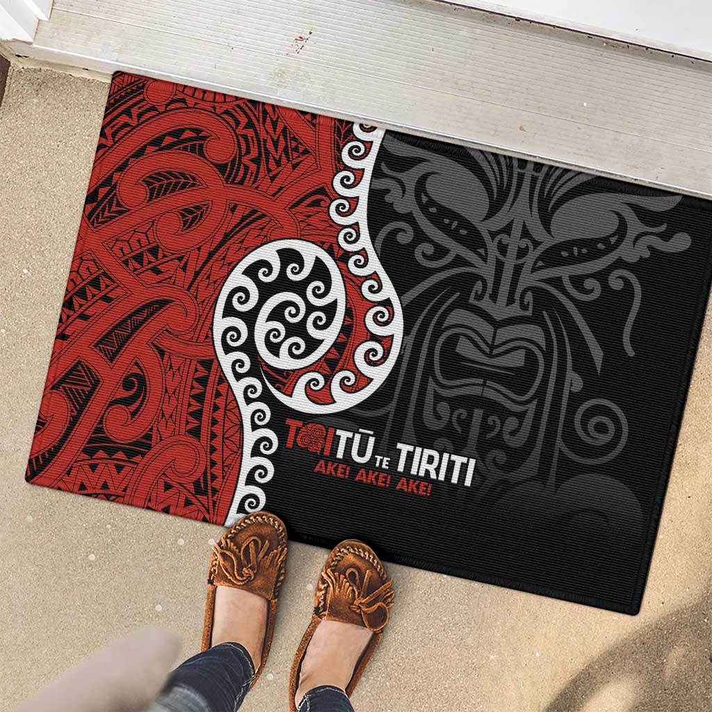 Honour The Treaty New Zealand Rubber Doormat Toitu Te Tiriti Ake!Ake!Ake!