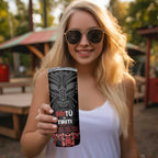 Honour The Treaty New Zealand Skinny Tumbler Toitu Te Tiriti Ake!Ake!Ake!