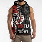 Honour The Treaty New Zealand Sleeveless Hoodie Toitu Te Tiriti Ake Ake Ake - Aussie Hoodie