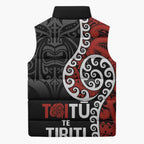Honour The Treaty New Zealand Sleeveless Puffer Jacket Toitu Te Tiriti Ake Ake Ake - Aussie Hoodie