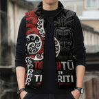 Honour The Treaty New Zealand Sleeveless Puffer Jacket Toitu Te Tiriti Ake Ake Ake - Aussie Hoodie