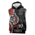 Honour The Treaty New Zealand Sleeveless Zip Hoodie Toitu Te Tiriti Ake Ake Ake LT9