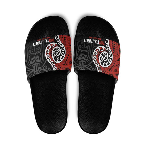 Honour The Treaty New Zealand Slide Sandals Toitu Te Tiriti Ake Ake Ake - Aussie Hoodie