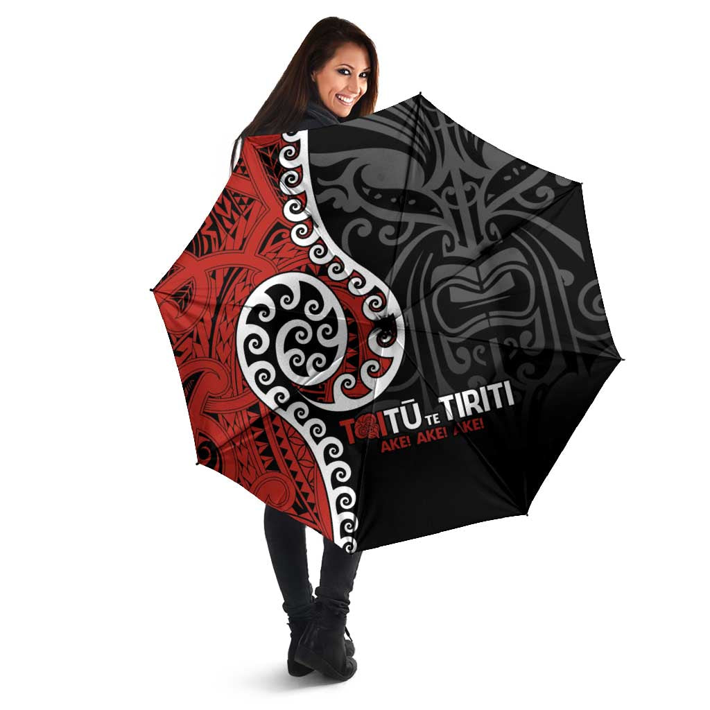 Honour The Treaty New Zealand Umbrella Toitu Te Tiriti Ake Ake Ake - Aussie Hoodie