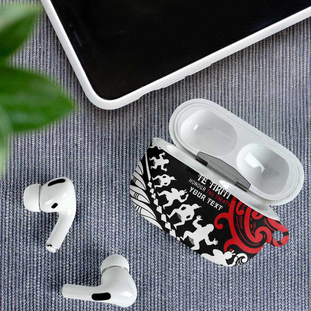 Honour The Treaty New Zealand Personalised AirPods Case Toitu Te Tiriti Half Fern Haka Dance - Aussie Hoodie