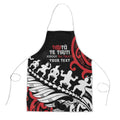 Honour The Treaty New Zealand Personalised Apron Toitu Te Tiriti Half Fern Haka Dance - Aussie Hoodie