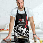 Honour The Treaty New Zealand Personalised Apron Toitu Te Tiriti Half Fern Haka Dance - Aussie Hoodie
