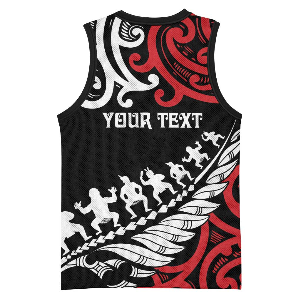 Honour The Treaty New Zealand Personalised Basketball Jersey Toitu Te Tiriti Half Fern Haka Dance - Aussie Hoodie
