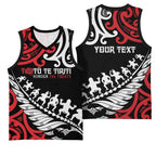 Honour The Treaty New Zealand Personalised Basketball Jersey Toitu Te Tiriti Half Fern Haka Dance - Aussie Hoodie