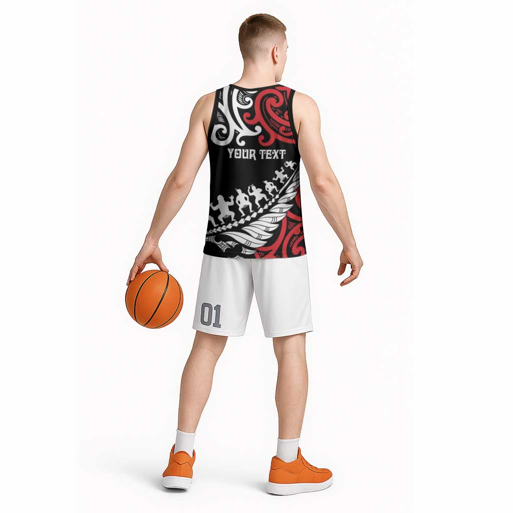 Honour The Treaty New Zealand Personalised Basketball Jersey Toitu Te Tiriti Half Fern Haka Dance - Aussie Hoodie