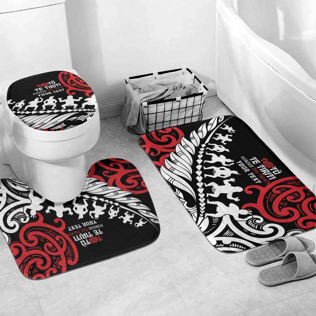 Honour The Treaty New Zealand Personalised Bathroom Set Toitu Te Tiriti Half Fern Haka Dance - Aussie Hoodie
