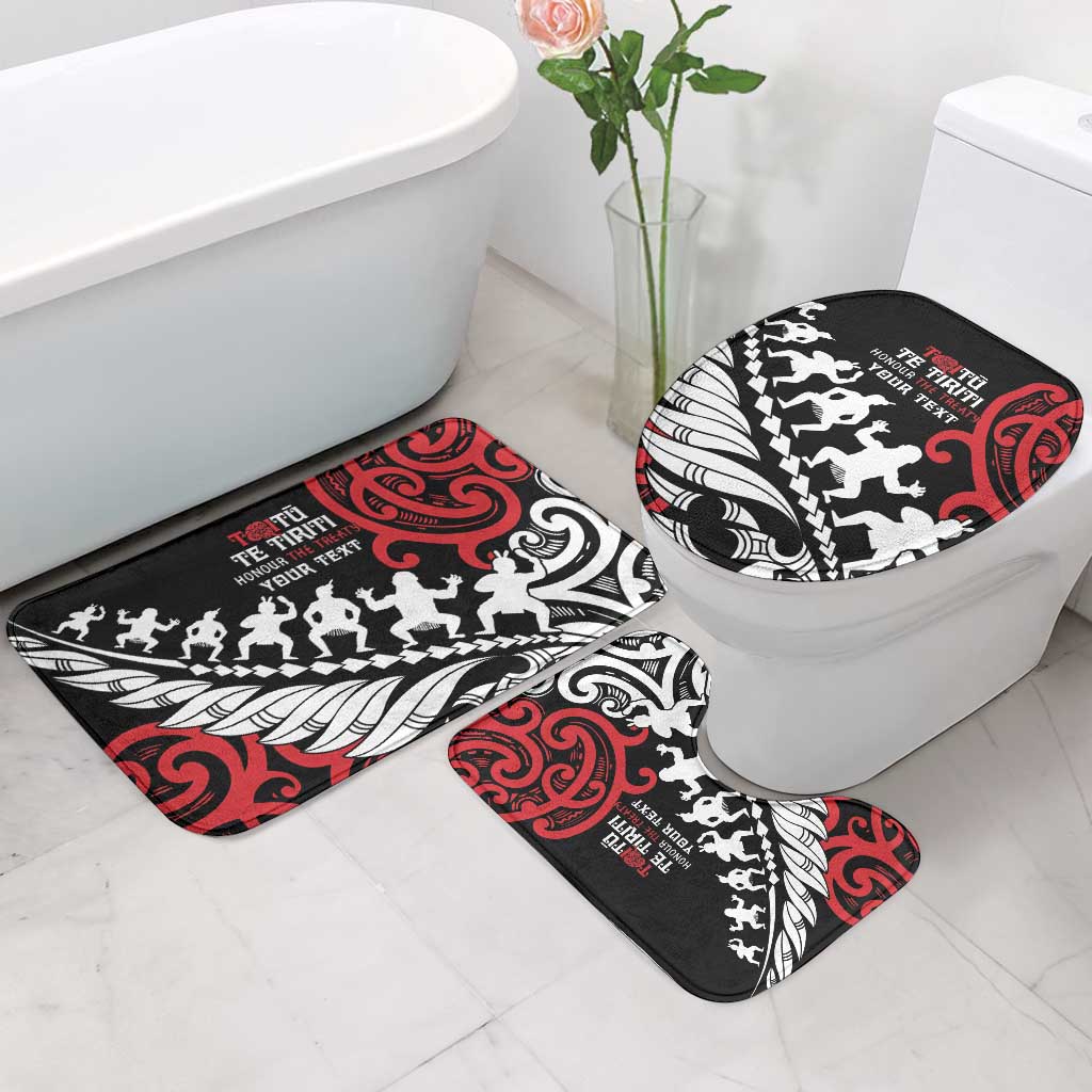 Honour The Treaty New Zealand Personalised Bathroom Set Toitu Te Tiriti Half Fern Haka Dance - Aussie Hoodie