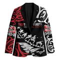 Honour The Treaty New Zealand Personalised Blazer Toitu Te Tiriti Half Fern Haka Dance - Aussie Hoodie