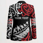 Honour The Treaty New Zealand Personalised Blazer Toitu Te Tiriti Half Fern Haka Dance - Aussie Hoodie