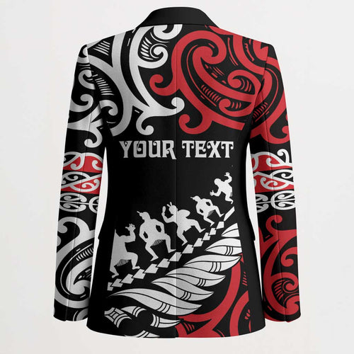 Honour The Treaty New Zealand Personalised Blazer Toitu Te Tiriti Half Fern Haka Dance - Aussie Hoodie