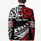Honour The Treaty New Zealand Personalised Blazer Toitu Te Tiriti Half Fern Haka Dance - Aussie Hoodie