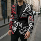 Honour The Treaty New Zealand Personalised Blazer Toitu Te Tiriti Half Fern Haka Dance - Aussie Hoodie