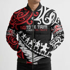 Honour The Treaty New Zealand Personalised Bomber Puffer Jacket Toitu Te Tiriti Half Fern Haka Dance - Aussie Hoodie